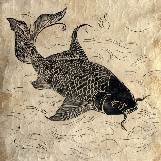 Ink Carp Ricepaper Digital Paper Pack (DDD002094)