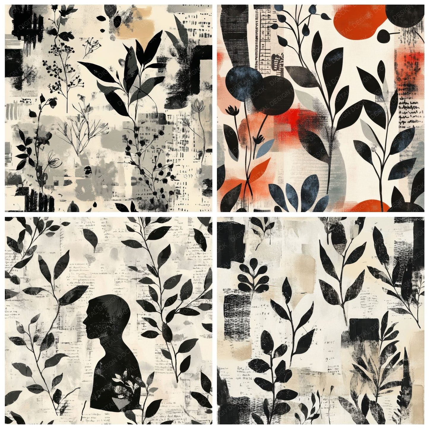 Ink Cutout Form Digital Paper Pack (DDD002097)