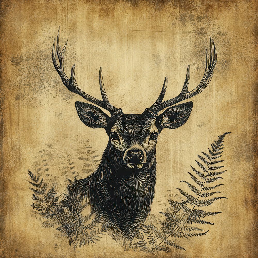 Ink Deer Botanical Profile Digital Paper Pack (DDD002098)