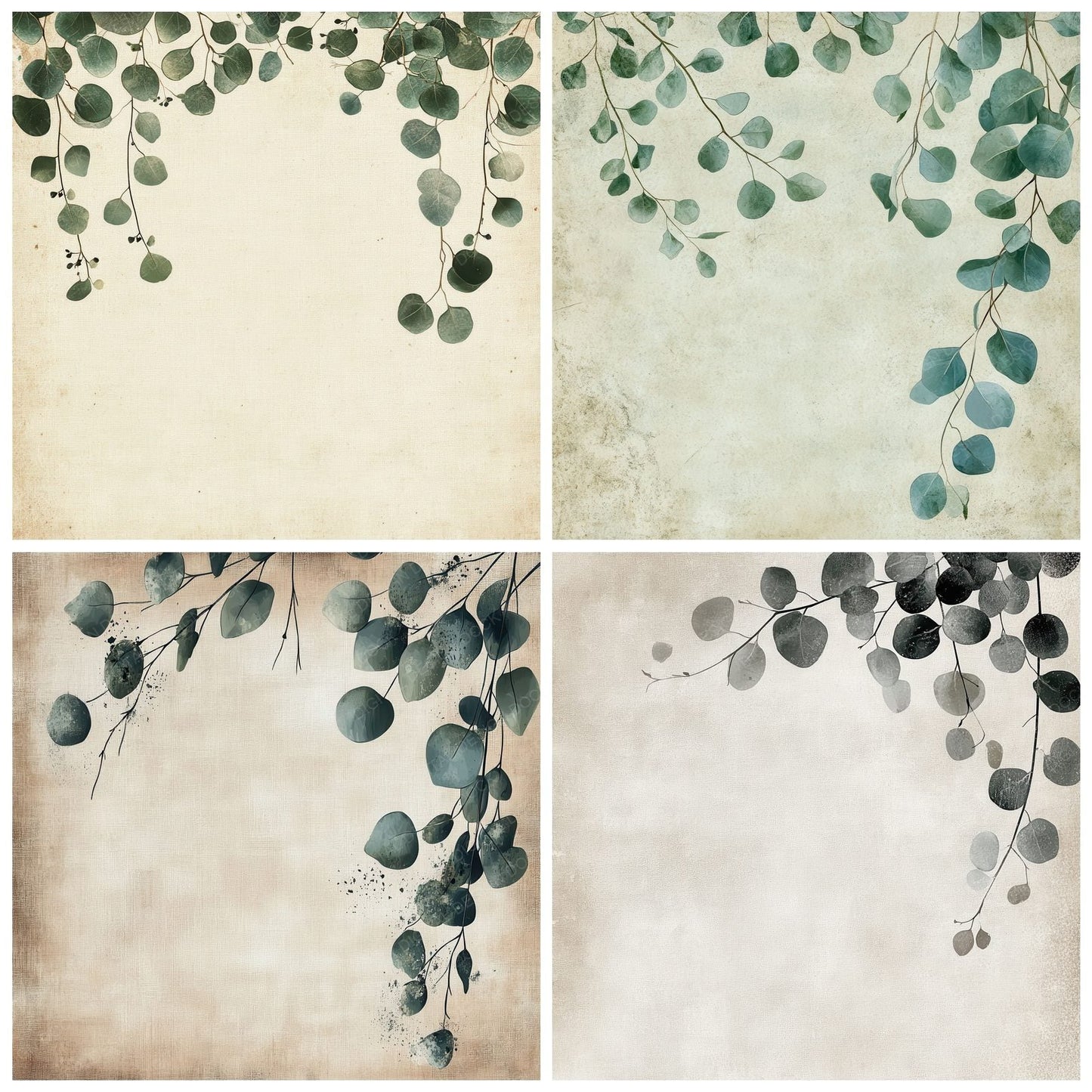 Ink Eucalyptus Botanical Digital Paper Pack (DDD002100)