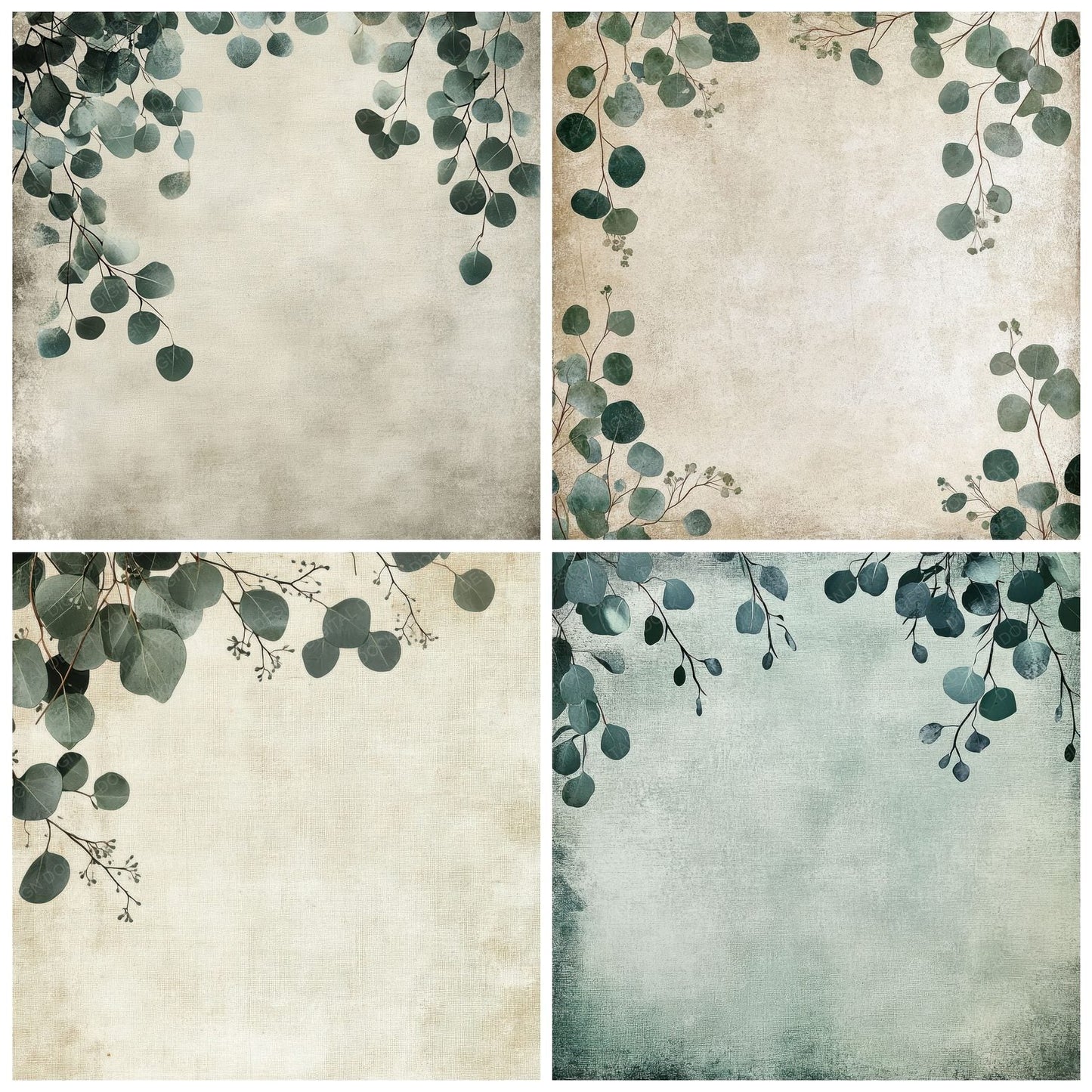 Ink Eucalyptus Botanical Digital Paper Pack (DDD002100)
