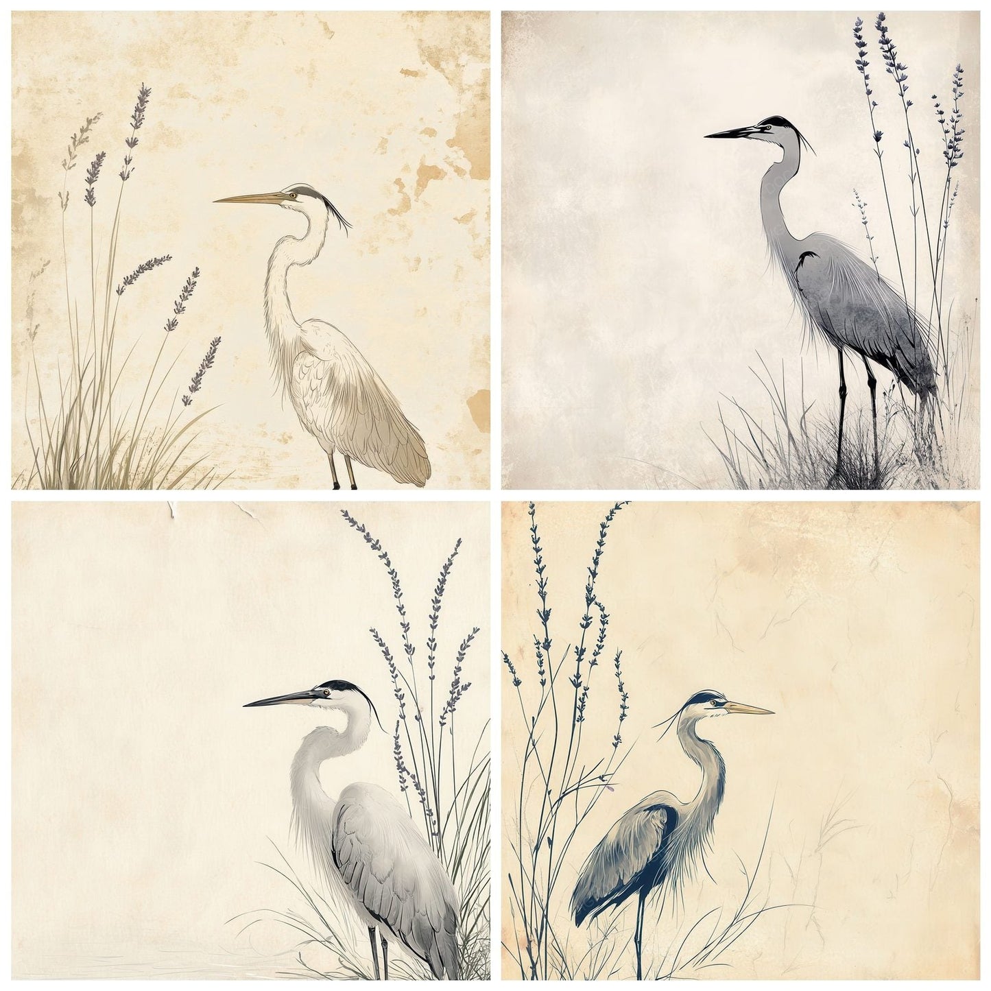 Ink Heron Lavender Reeds Digital Paper Pack (DDD002106)