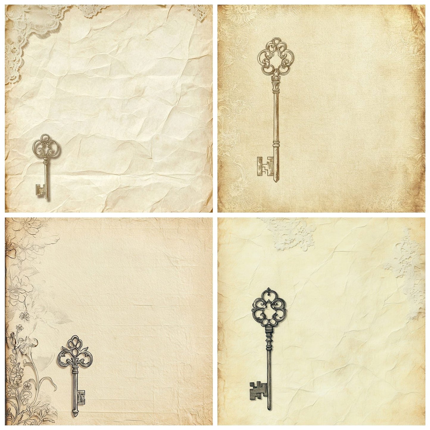 Ink Key Parchment Digital Paper Pack (DDD002108)