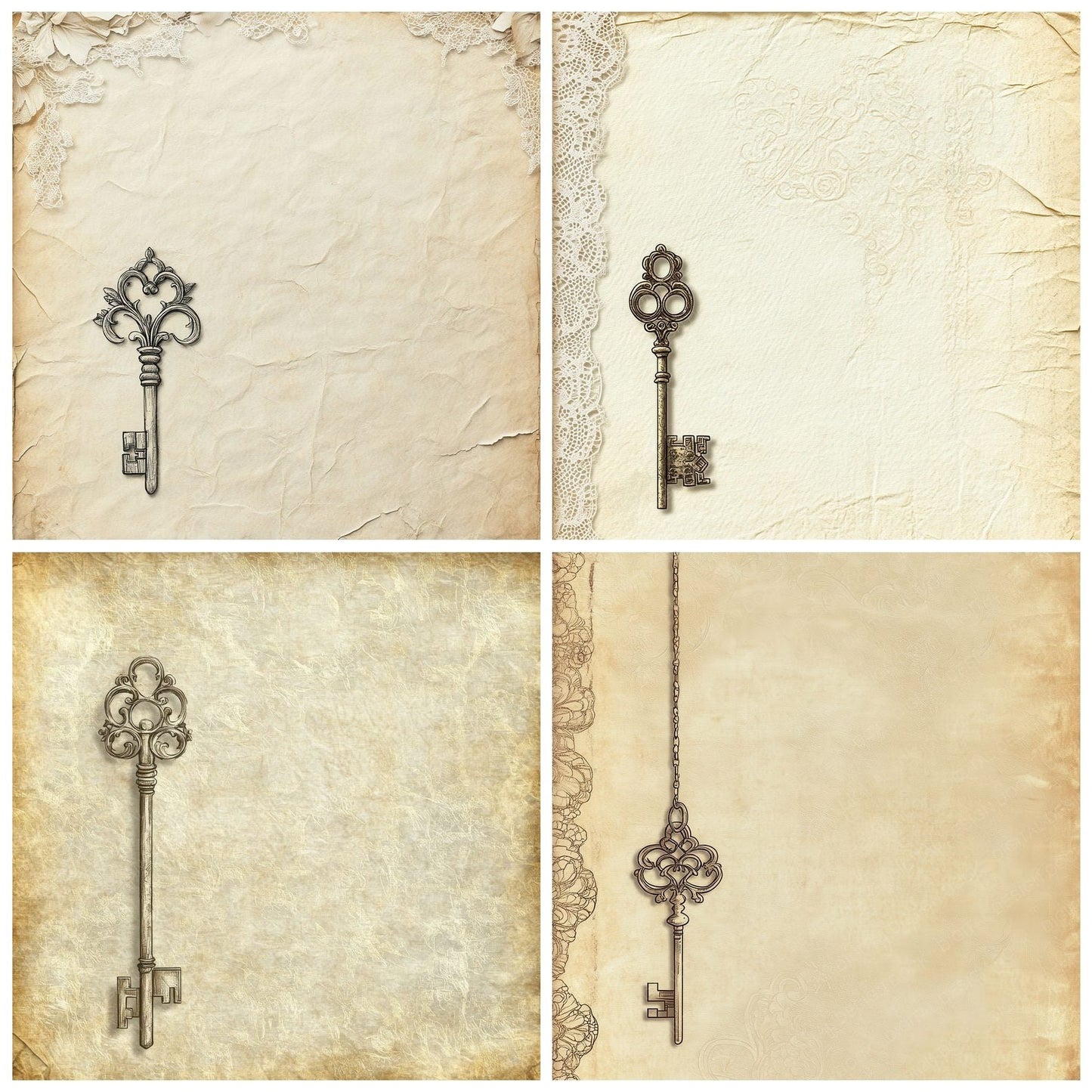 Ink Key Parchment Digital Paper Pack (DDD002108)
