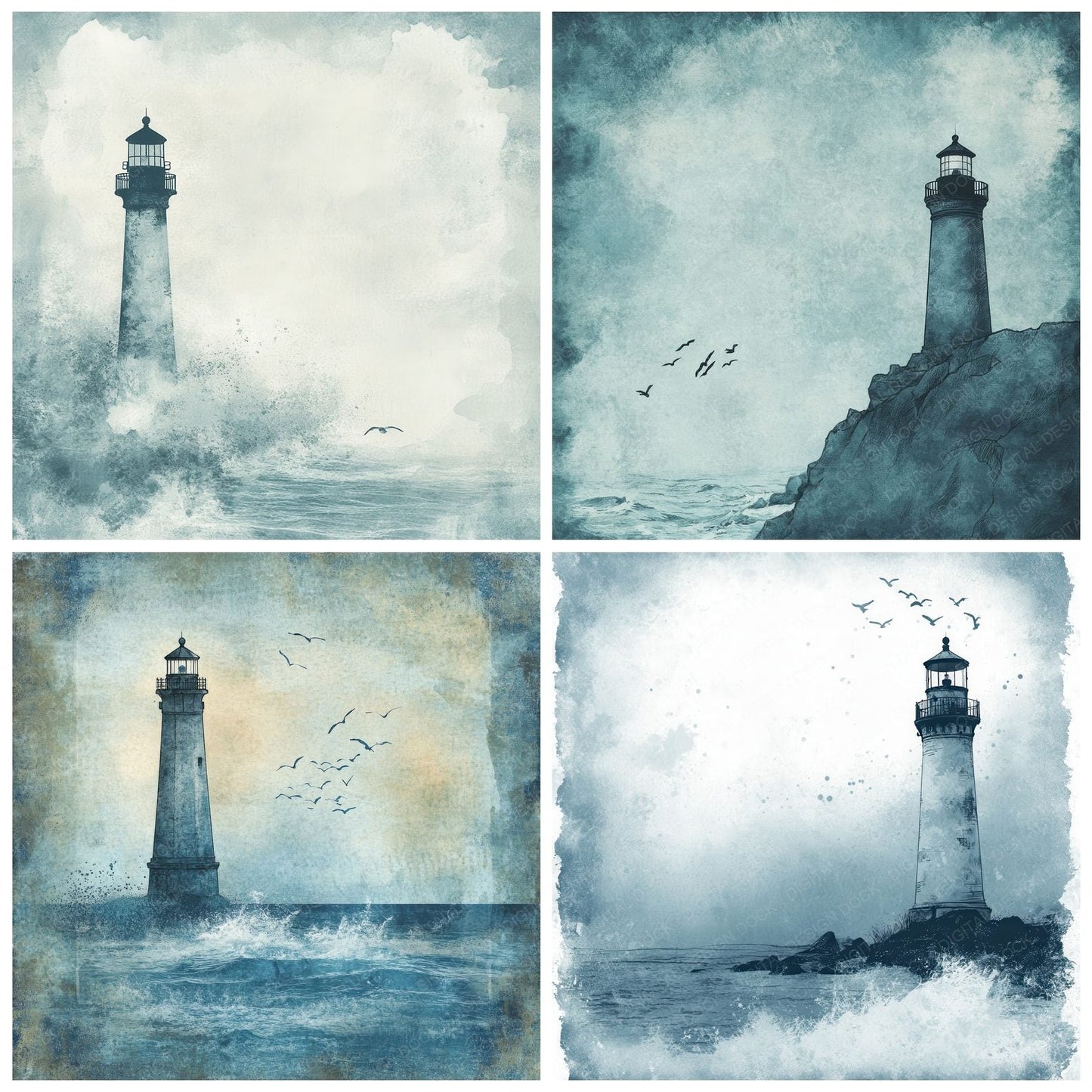 Ink Lighthouse Coast Digital Paper Pack (DDD002110)