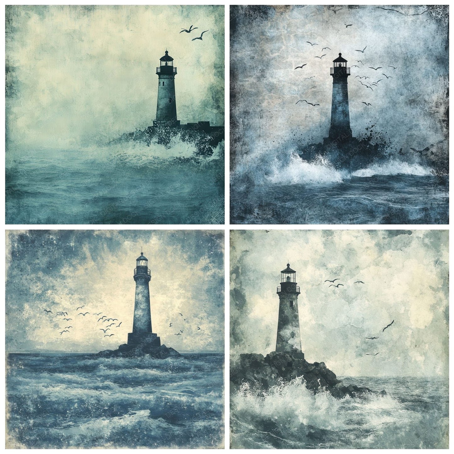 Ink Lighthouse Coast Digital Paper Pack (DDD002110)