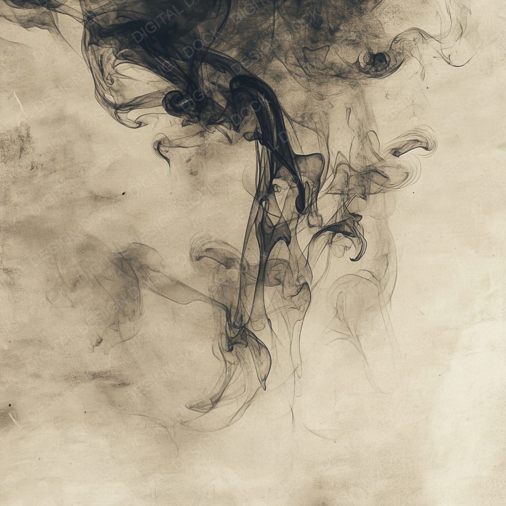Ink Smoke Wisps Background Digital Paper Pack (DDD002126)
