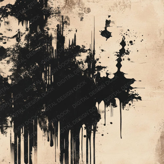 Ink Splatter Texture Digital Paper Pack (DDD002128)