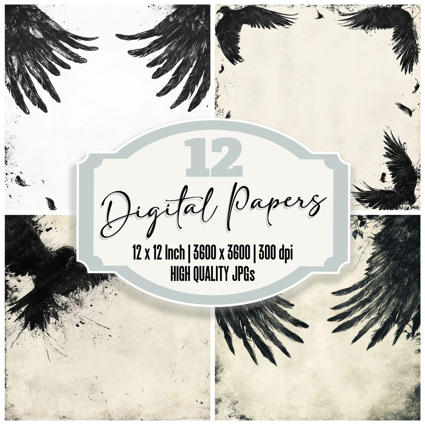 Ink Wing Edge Digital Paper Pack (DDD002138)