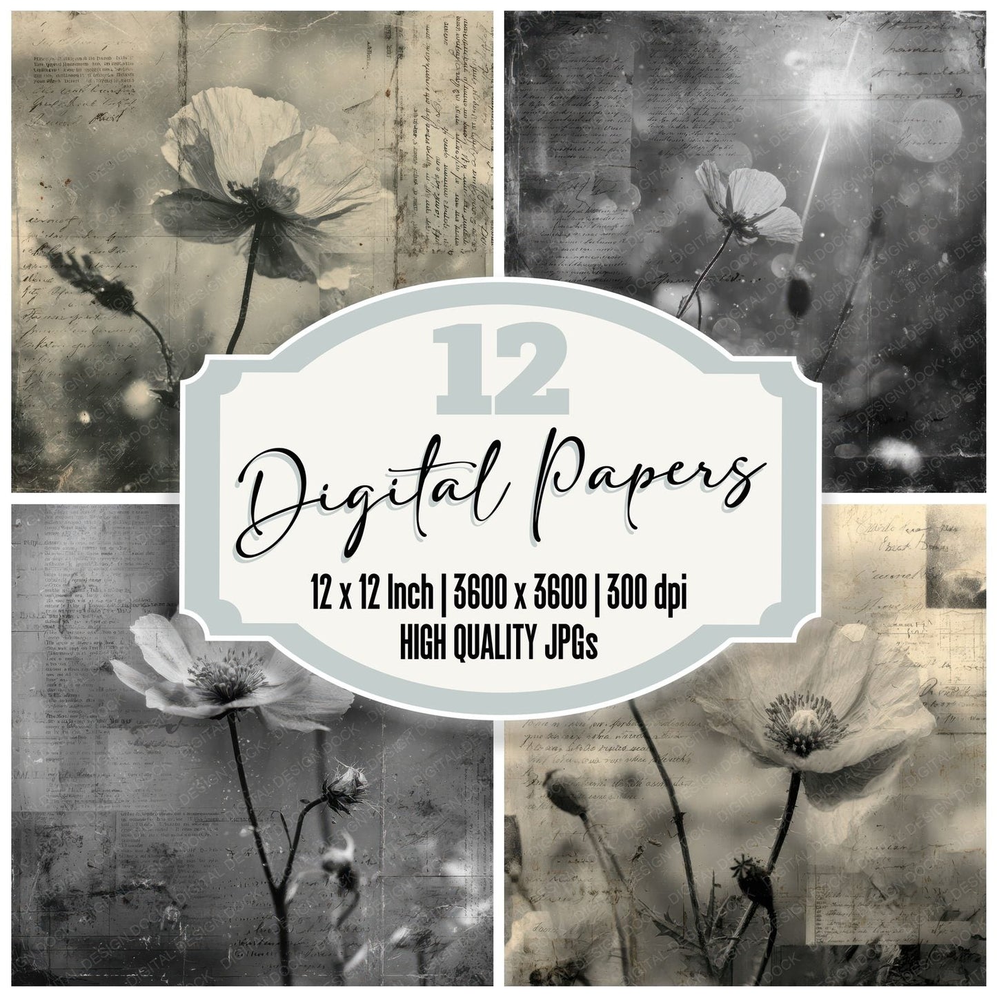 Invert Flare Poppy Digital Paper Pack (DDD002144)