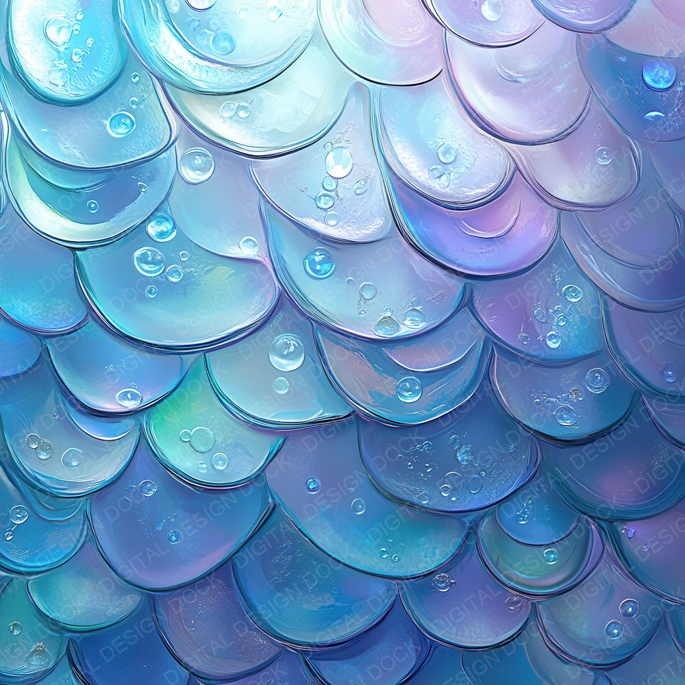 Iridescent Aqua Scale Digital Paper Pack (DDD002150)