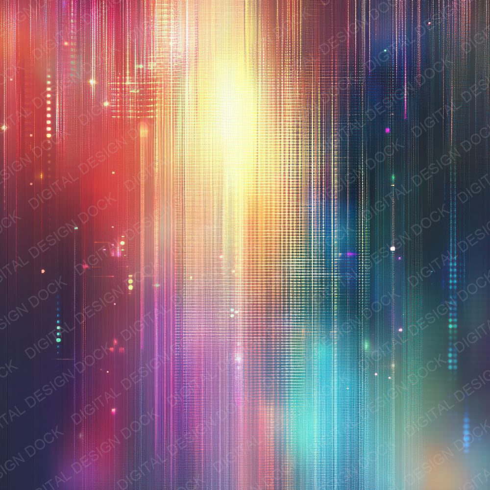 Iridescent Pixel Glow Digital Paper Pack (DDD002153)