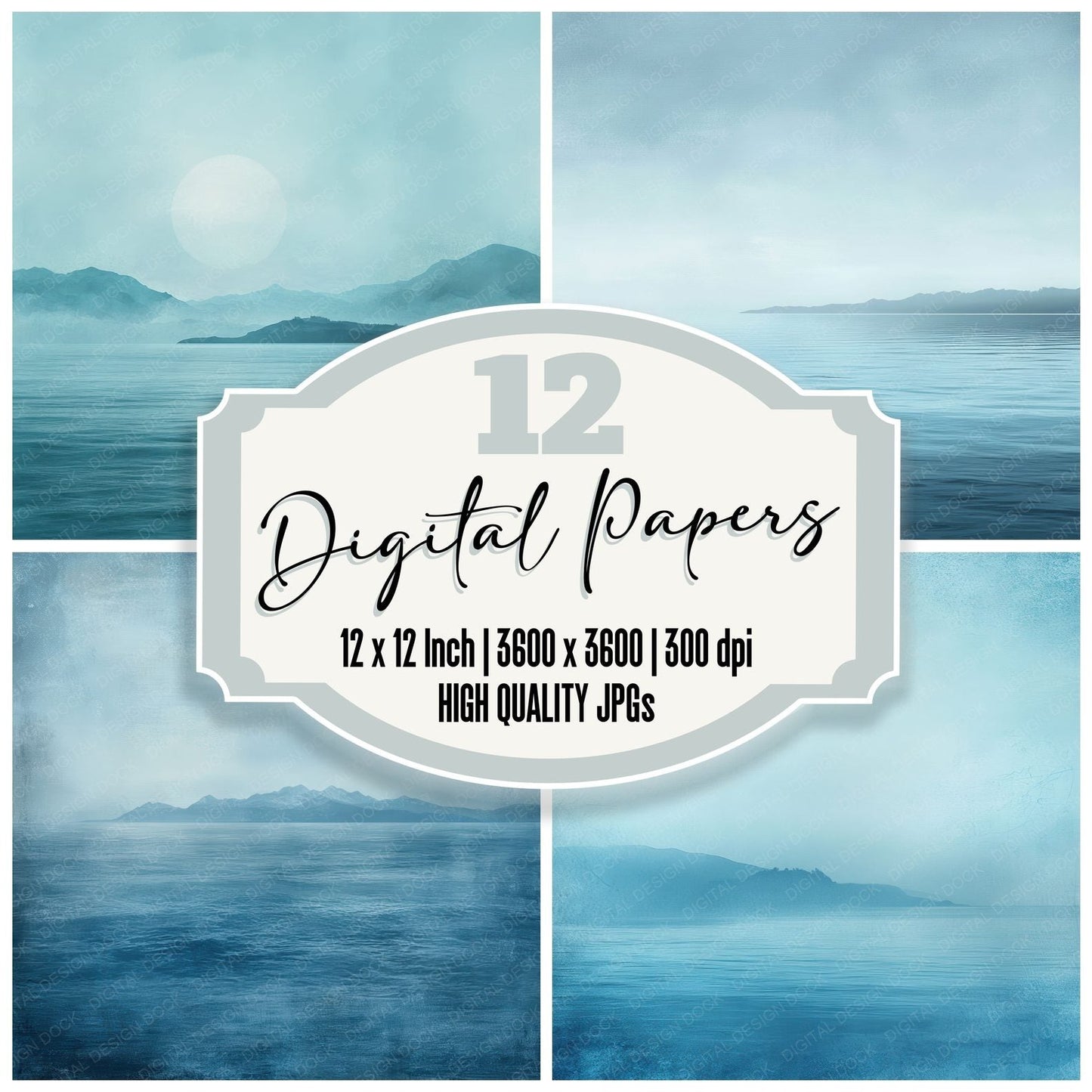 Island Horizon Mist Digital Paper Pack (DDD002159)