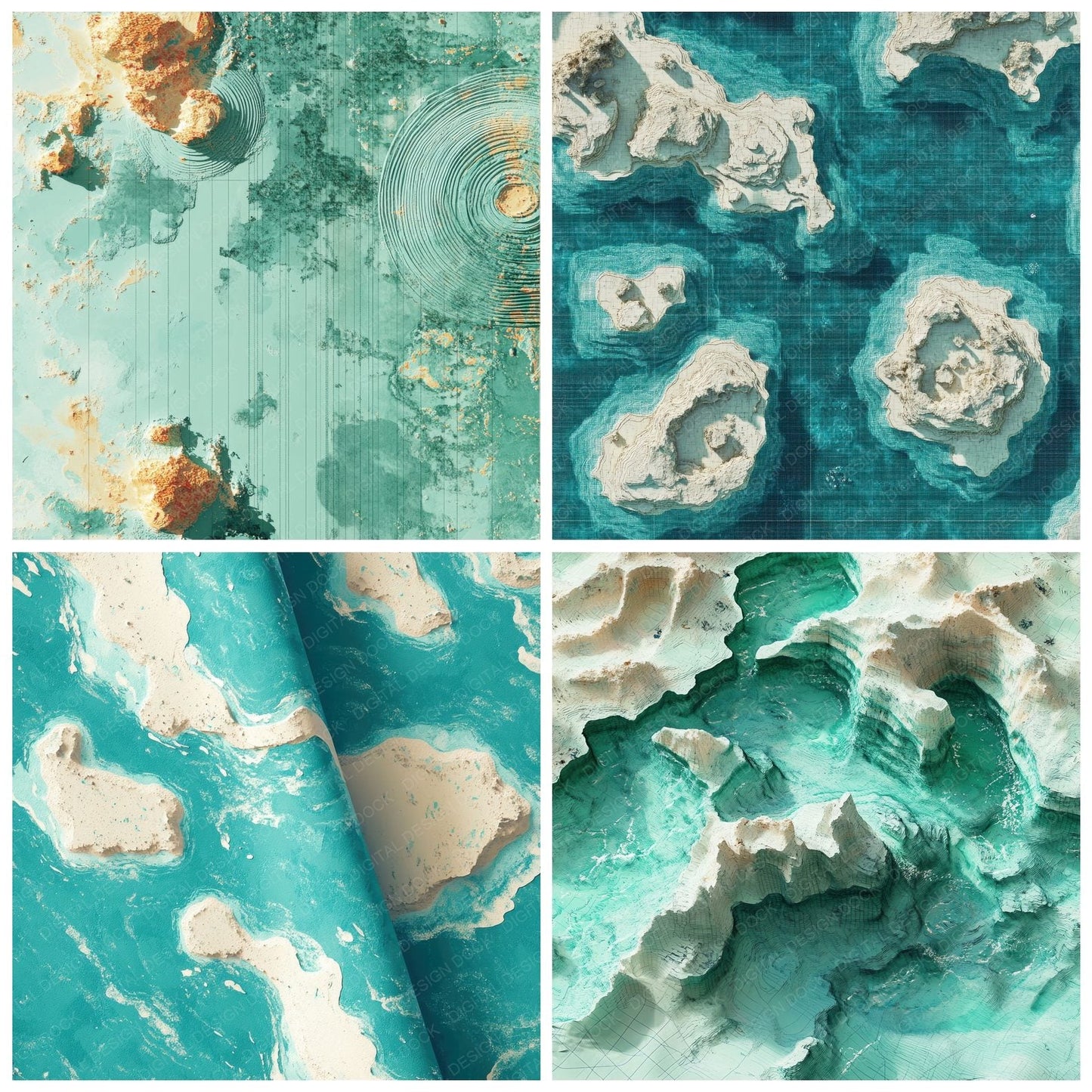 Island Satellite Pixel Digital Paper Pack (DDD002160)