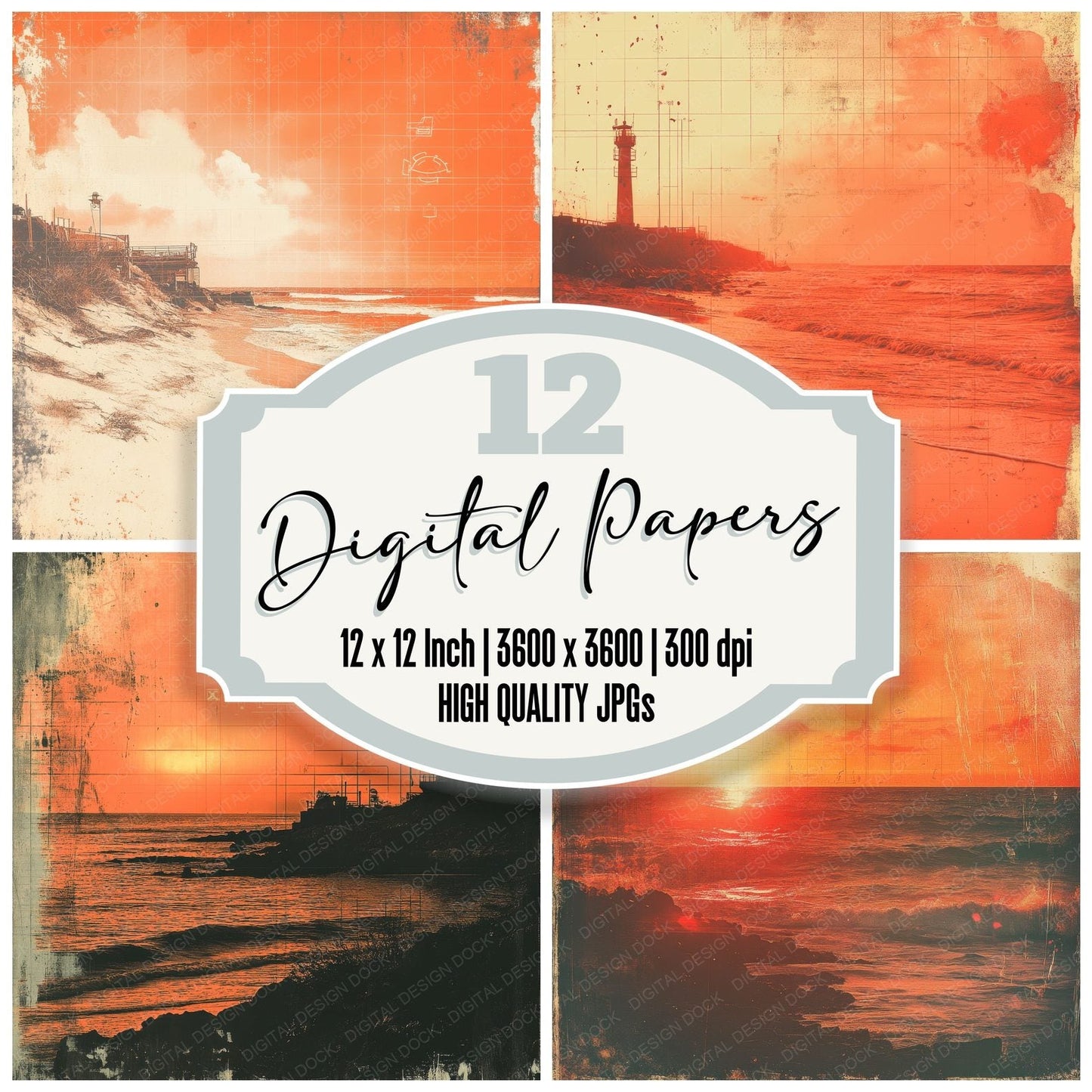 Island Signal Flare Digital Paper Pack (DDD002161)