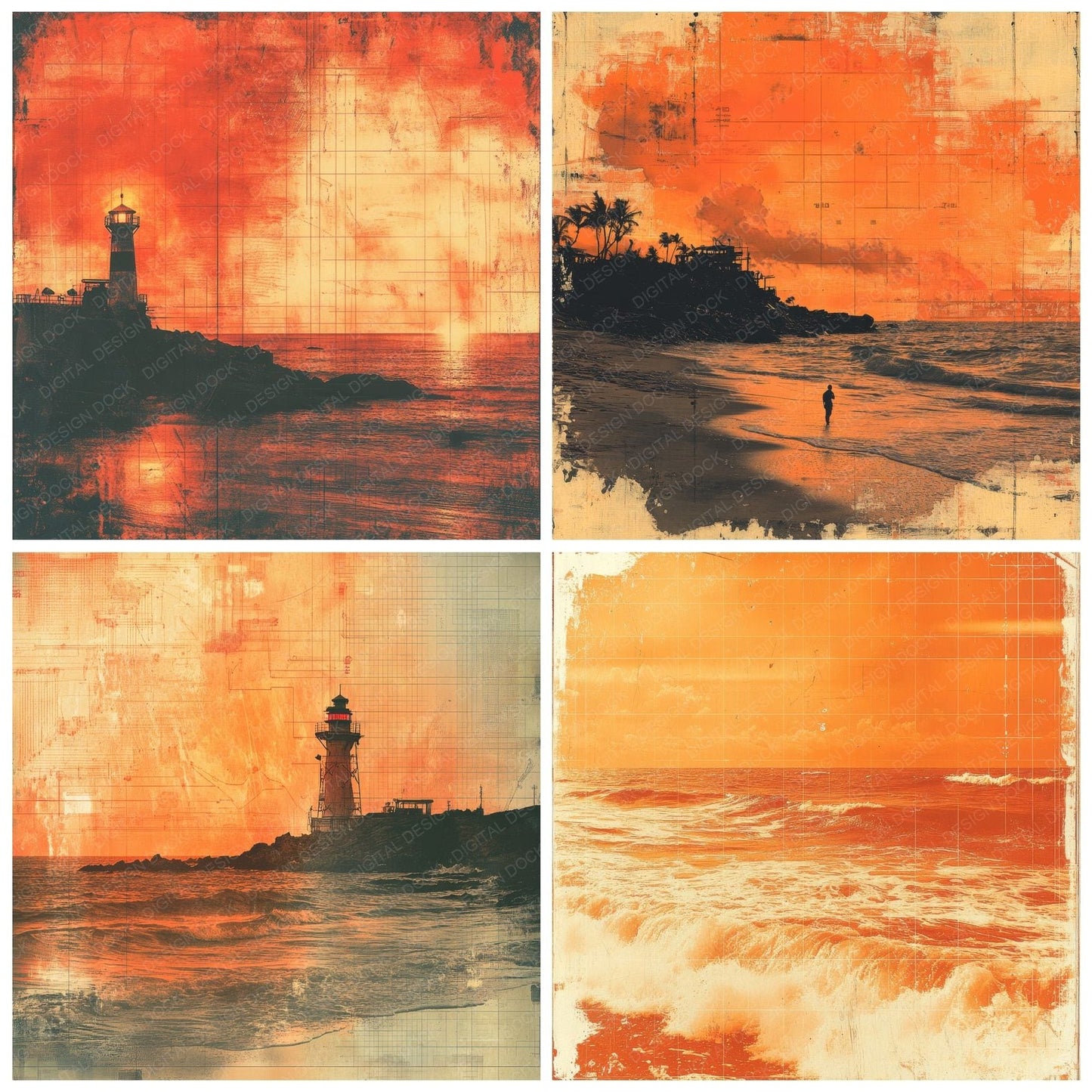 Island Signal Flare Digital Paper Pack (DDD002161)