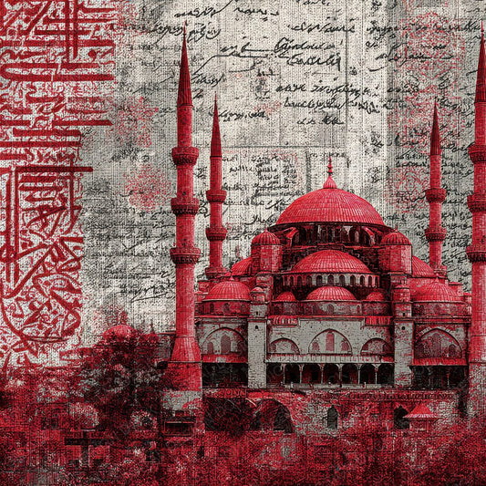 Istanbul Collage Tile Mosque Script Digital Paper Pack (DDD002162)