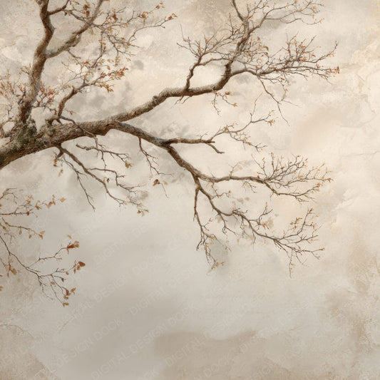 Ivory Branch Sepia Wipe Grain Digital Paper Pack (DDD002166)