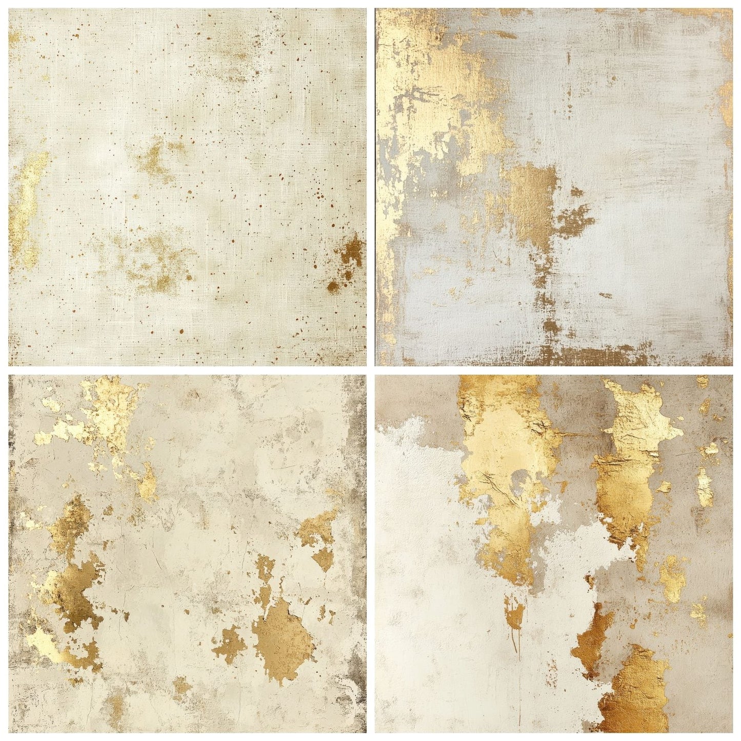 Ivory Gold Flake Digital Paper Pack (DDD002174)