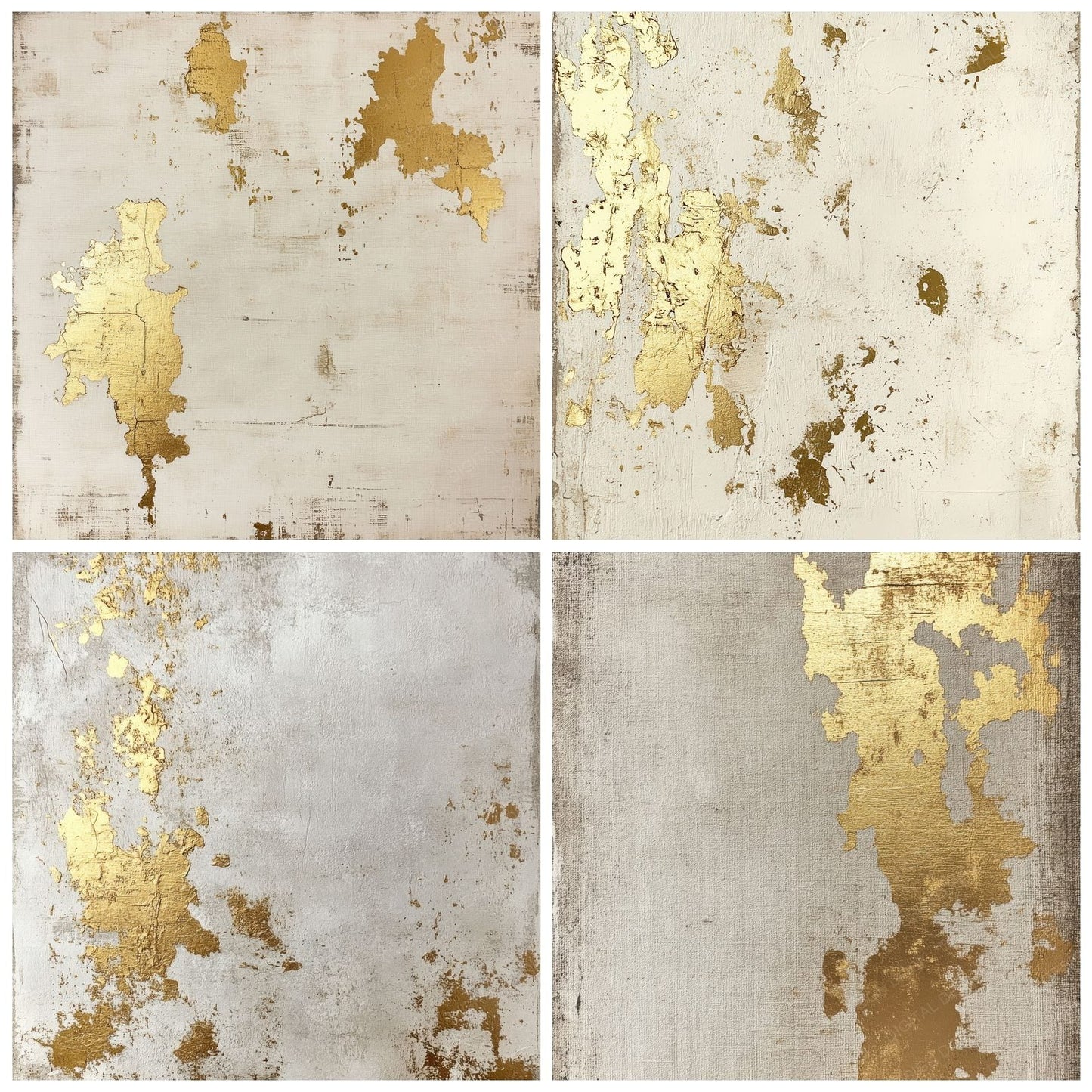 Ivory Gold Flake Digital Paper Pack (DDD002174)