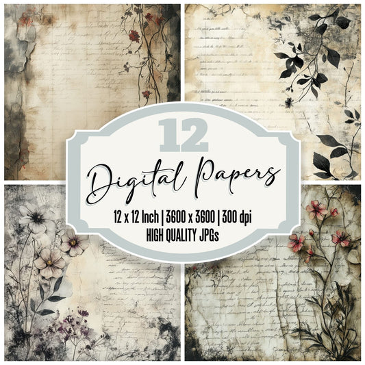 Ivory Gothic Vow Digital Paper Pack (DDD002176)