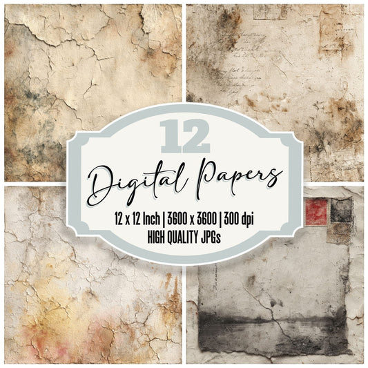 Ivory Stain Ink Digital Paper Pack (DDD002182)