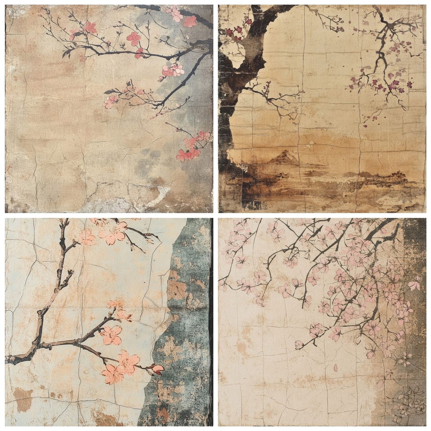 Japanese Background Background Digital Paper Pack (DDD002199)