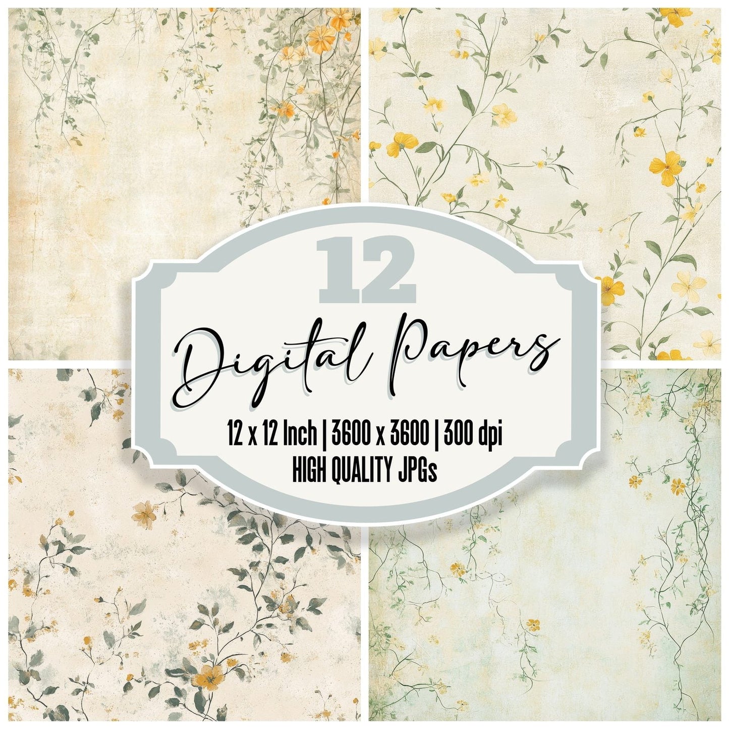 Jasmine and Marigolds Digital Paper Pack (DDD002207)