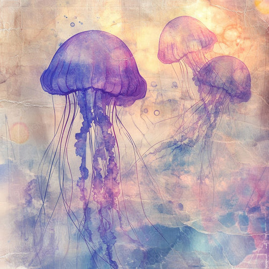 Jellyfish Water Layers Digital Paper Pack (DDD002215)