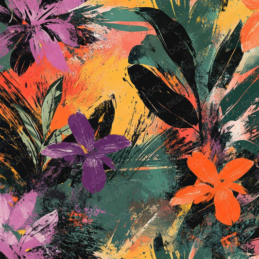 Jungle Orchid Burst Digital Paper Pack (DDD002222)