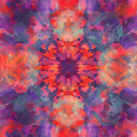 Kaleidoscope Floral Heart Digital Paper Pack (DDD002227)