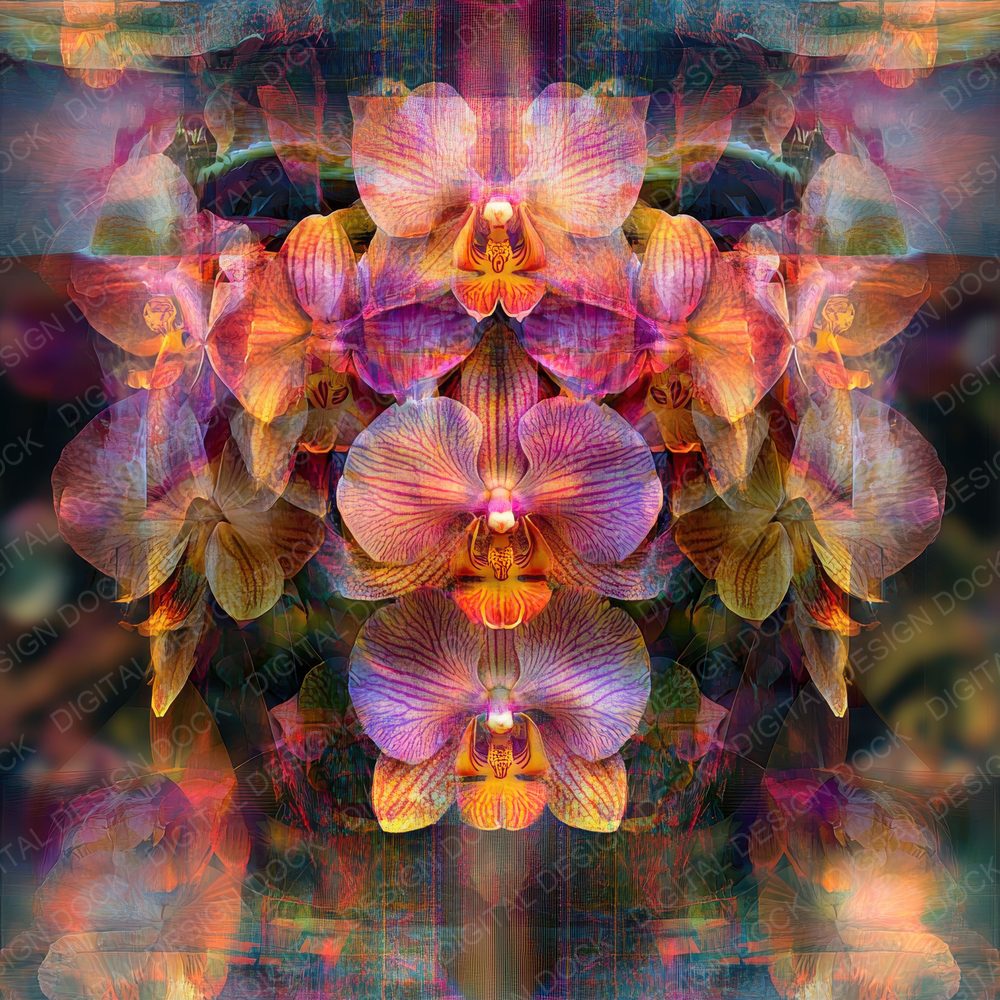 Kaleidoscopic Orchid Prism Digital Paper Pack (DDD002230)