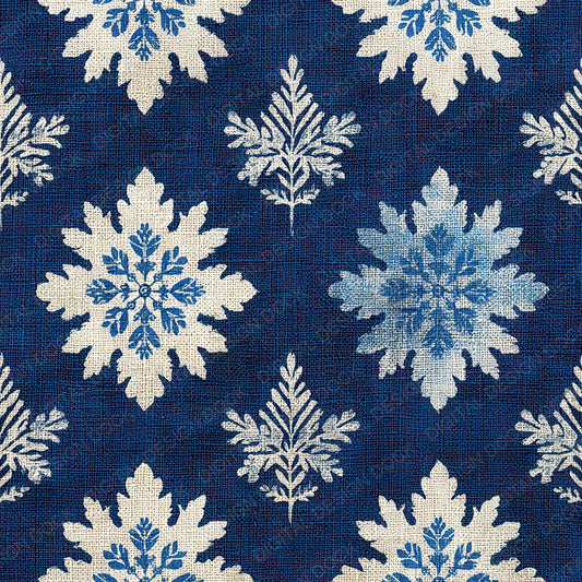 Katazome Indigo Stencil Linen Resist Digital Paper Pack (DDD002233)