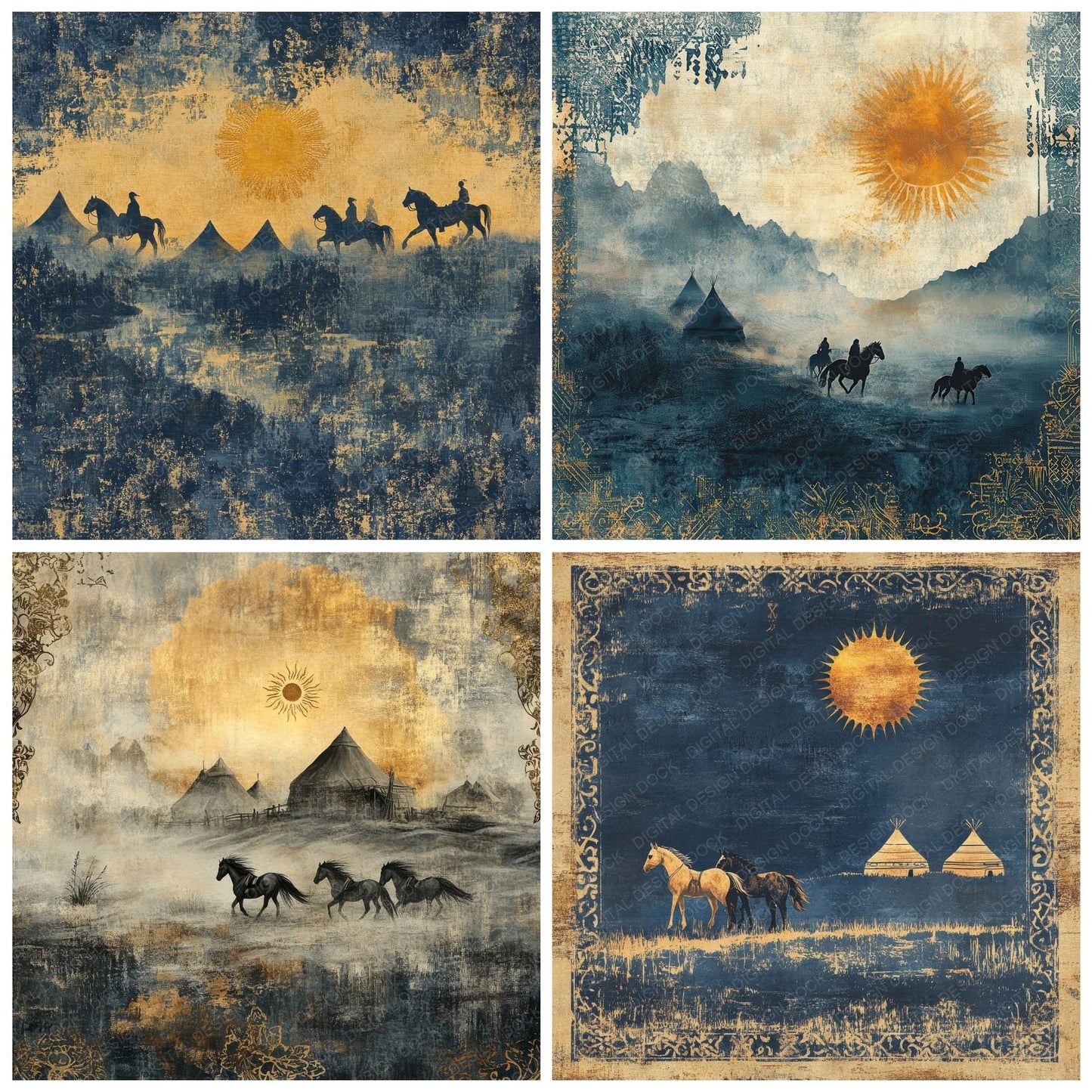 Kazakhstan Steppe Digital Paper Pack (DDD002234)