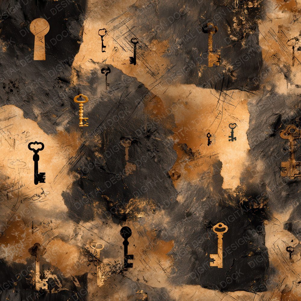 Key Lock Washi Marks Digital Paper Pack (DDD002236)