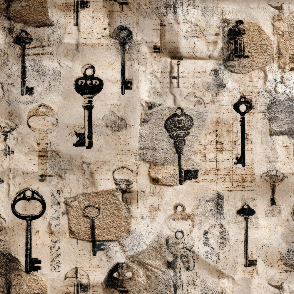 Key Lock Washi Marks Digital Paper Pack (DDD002236)