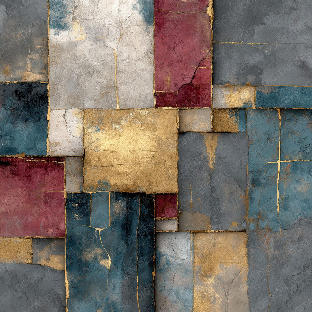 Kintsugi Ceramic Crack Gold Matte Digital Paper Pack (DDD002240)