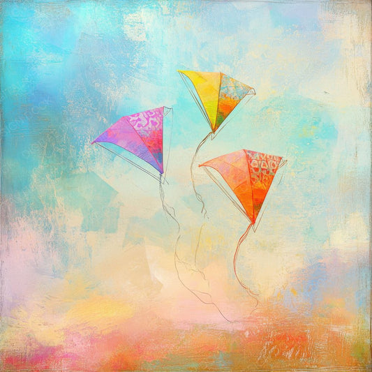 Kite Festival Strings Background Digital Paper Pack (DDD002242)
