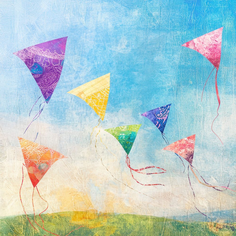 Kite Festival Strings Background Digital Paper Pack (DDD002242)