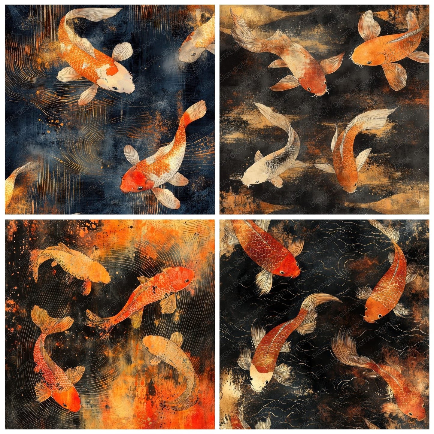 Koi Scale Ink Digital Paper Pack (DDD002254)