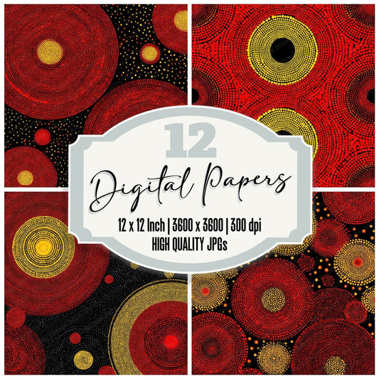 Kusama Dot Rhythm Psychedelic Bloom Digital Paper Pack (DDD002260)