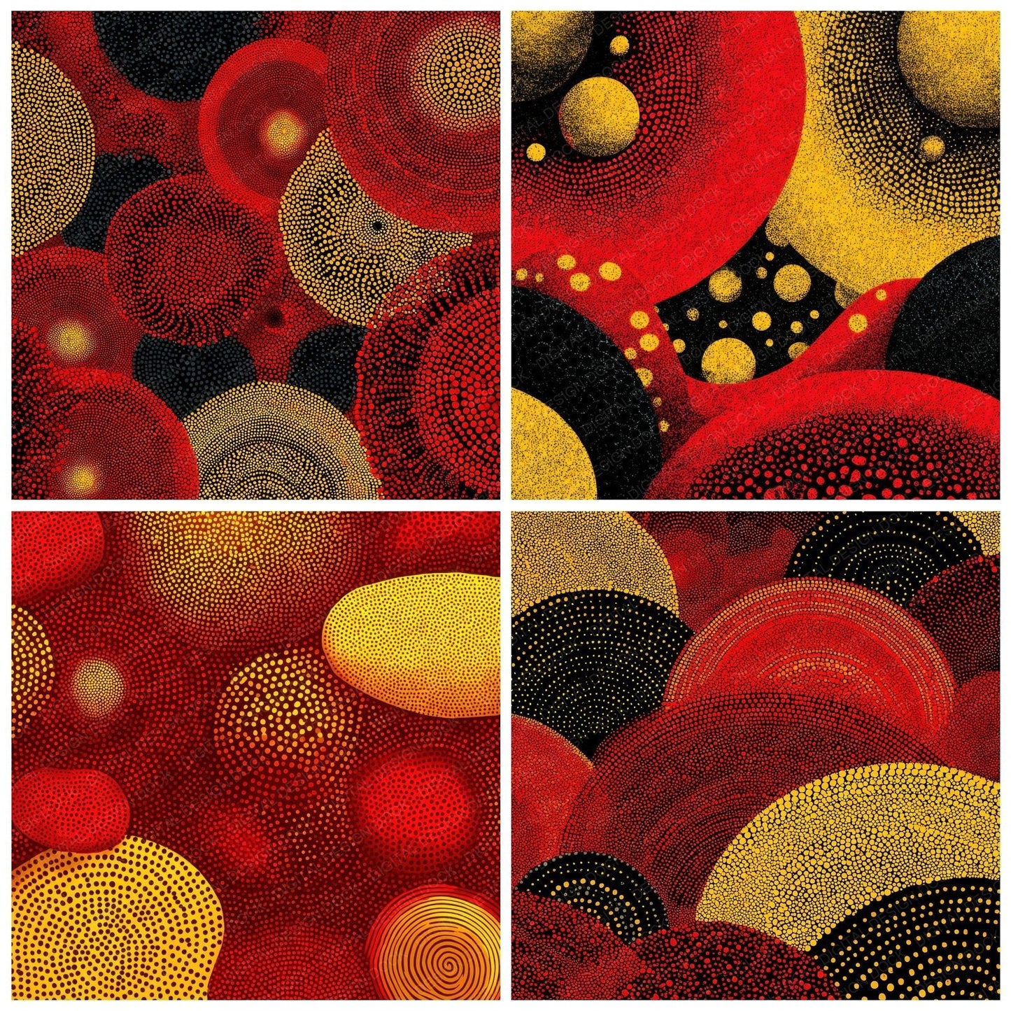 Kusama Dot Rhythm Psychedelic Bloom Digital Paper Pack (DDD002260)