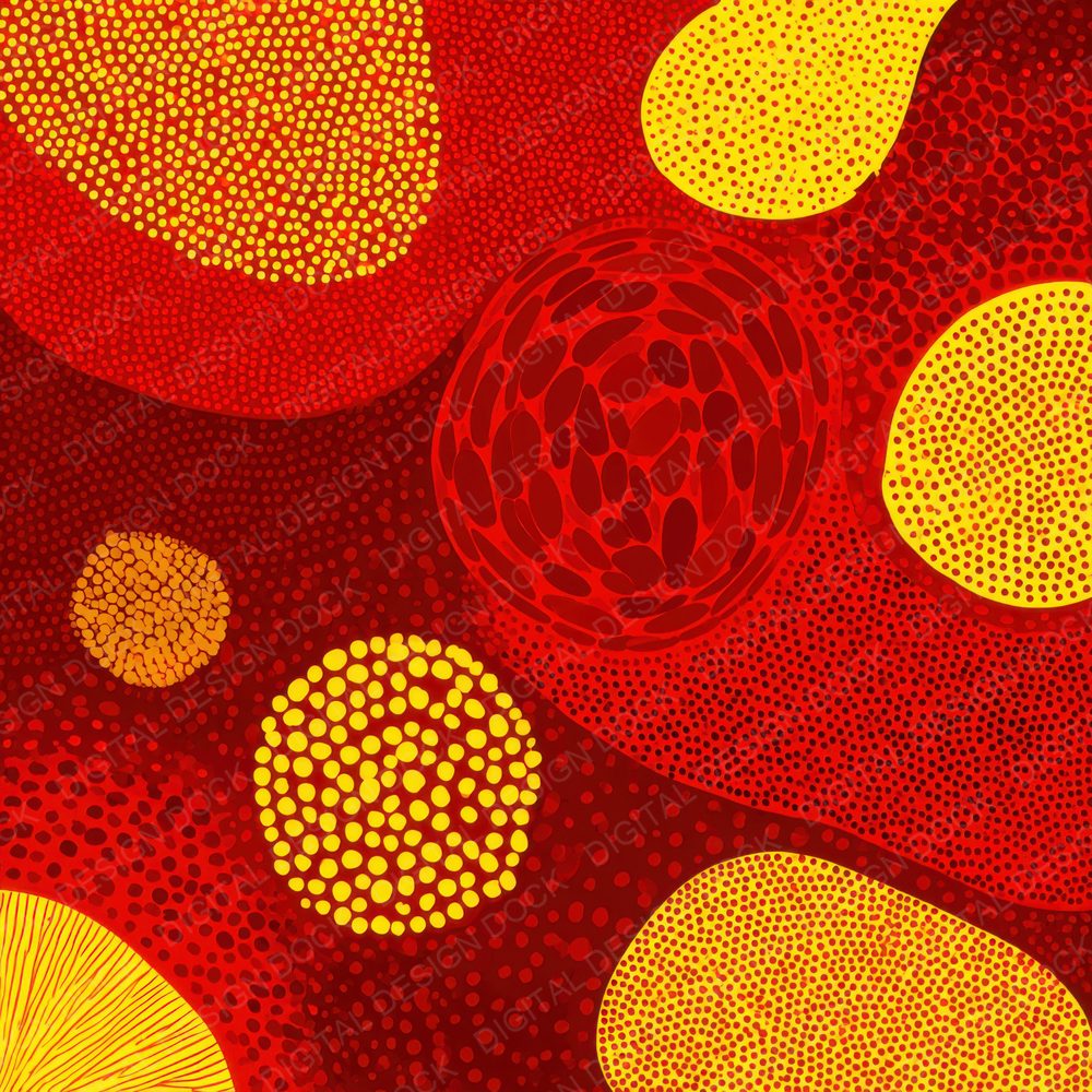 Kusama Dot Rhythm Psychedelic Bloom Digital Paper Pack (DDD002260)