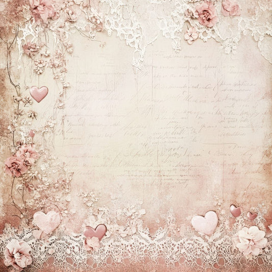 Lace Rose Affection Digital Paper Pack (DDD002264)