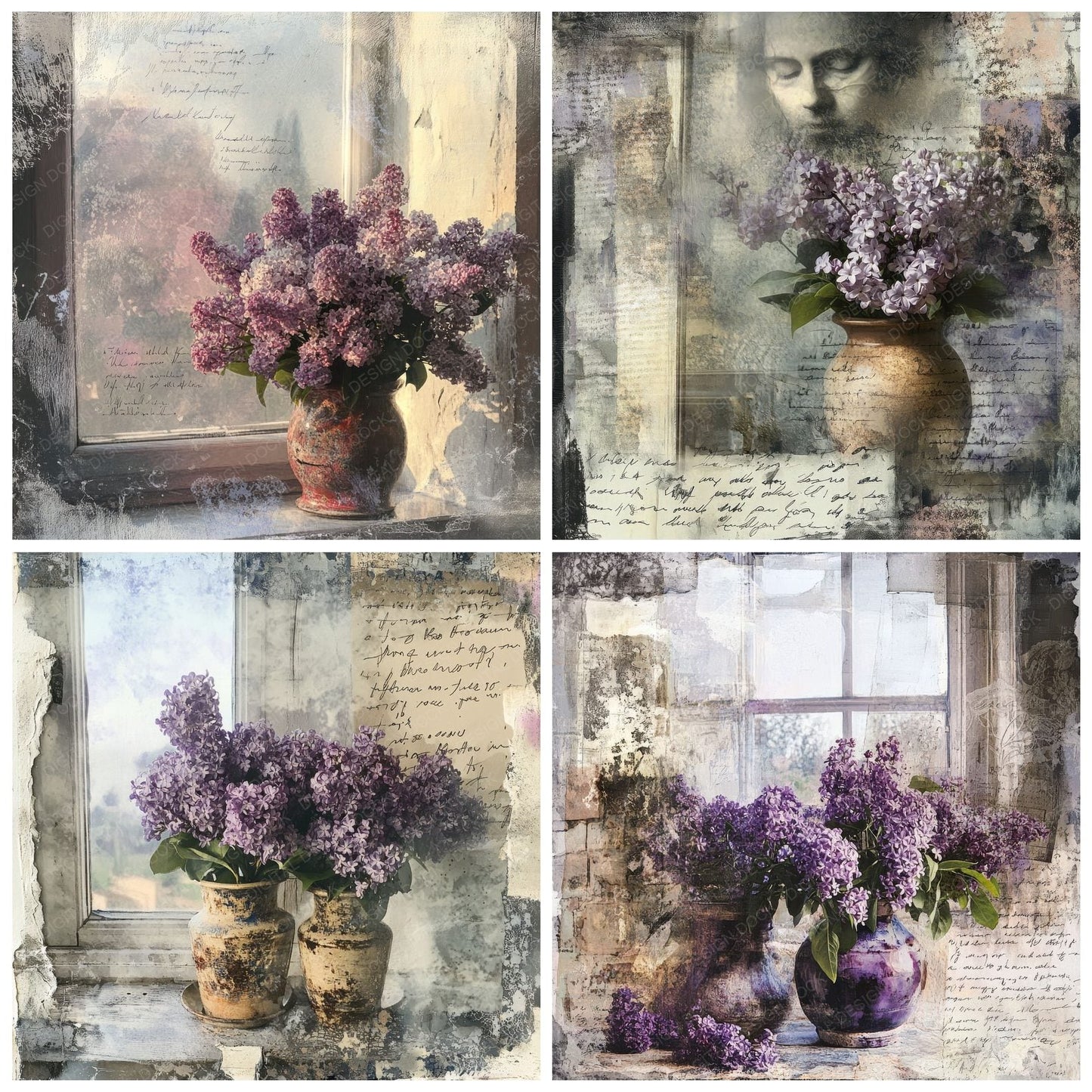 Lachrymose Lilac Window Digital Paper Pack (DDD002267)