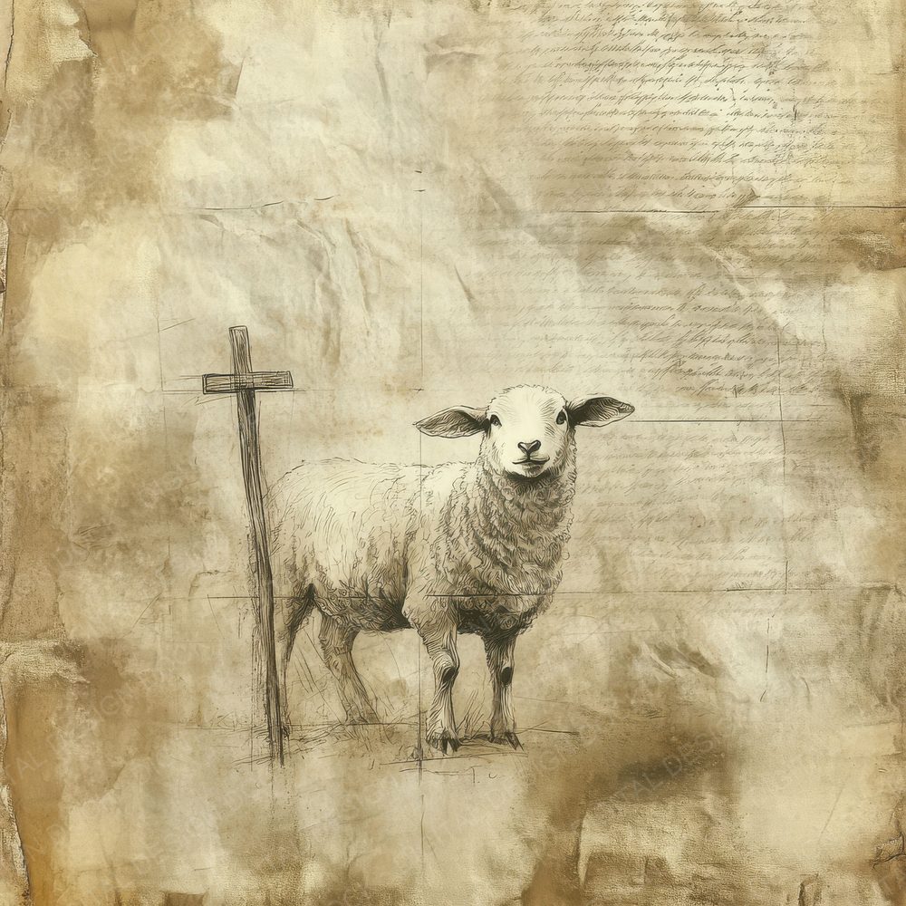 Lamb Shepherd Script Digital Paper Pack (DDD002271)