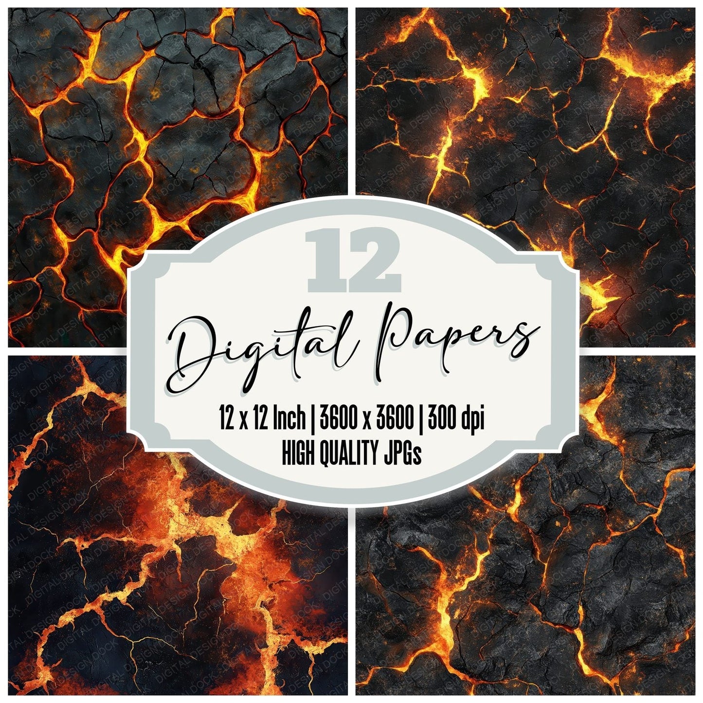 Lava Horn Ritual Digital Paper Pack (DDD002280)