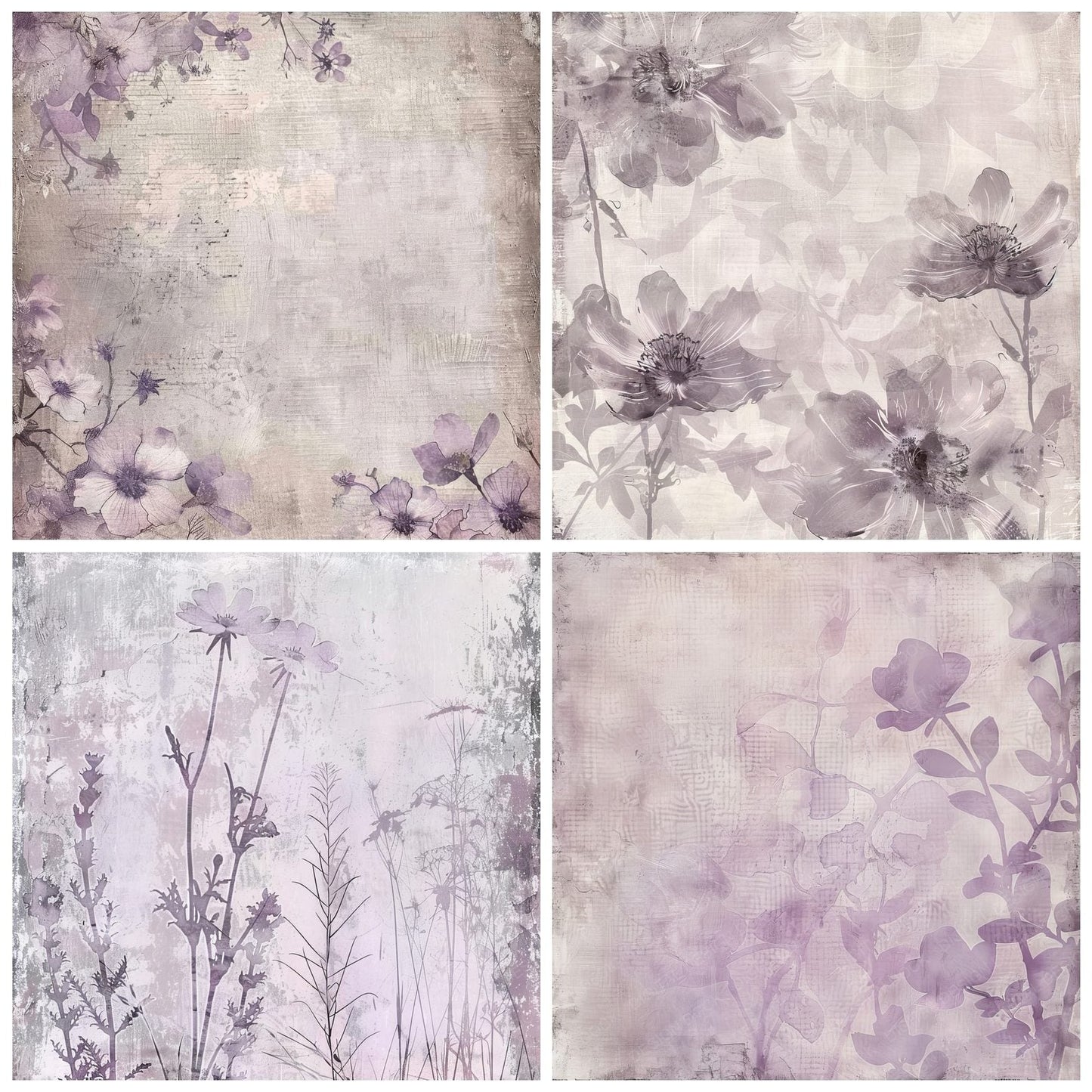 Lavender Floral Digital Paper Pack (DDD002289)