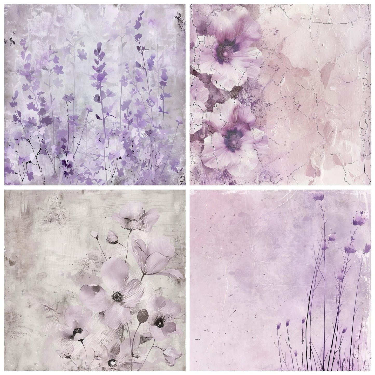 Lavender Floral Digital Paper Pack (DDD002289)