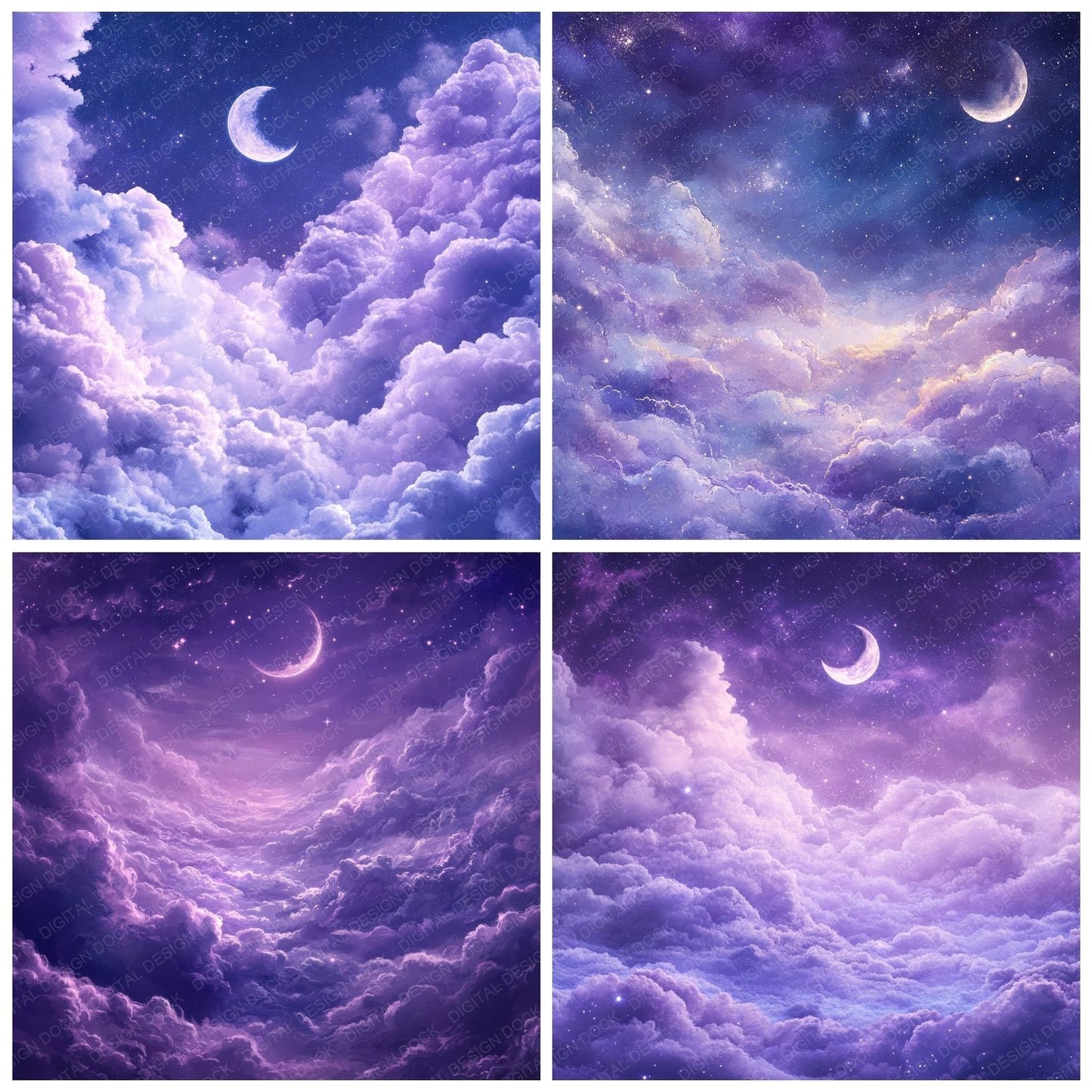 Lavender Star Drift Digital Paper Pack (DDD002299)